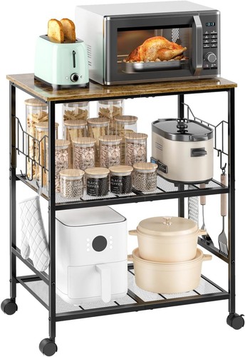 Rolling kitchen microwave cart - rolling,
