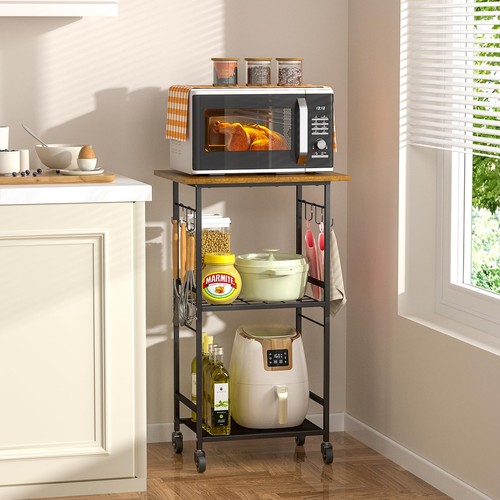 Rolling kitchen microwave - kitchen, cart