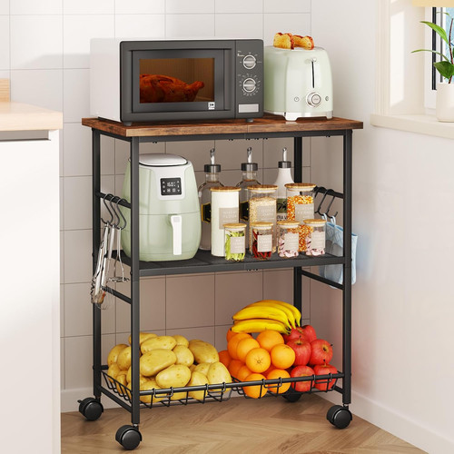Rolling kitchen microwave cart - rolling,